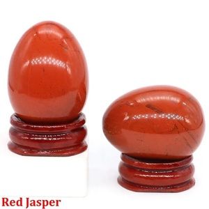 30x40mm Egg Shape Natural Red Jasper Crystal Stone